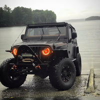 Oracle 7in High Powered LED Headlights - Black Bezel - ColorSHIFT No Controller SEE WARRANTY