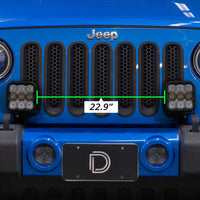 Diode Dynamics 07-18 Jeep JK Wrangler SS5 Bumper LED Pod Light Kit - Yellow Pro Driving