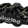 Wilwood Caliper-Aero6-R/H - Black 1.62/1.12/1.12in Pistons 1.25in Disc