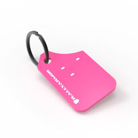 Rally Armor Pink Key Chain White Logo