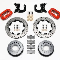 Wilwood Forged Dynalite P/S Rear Kit Drilled Red Chevy 12 Bolt-Spec 3.15in Brng