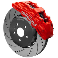 Wilwood SX6R Front Brake Kit 15in Lug Drive Slotted Red w/ Lines 10-14 Chevrolet Camaro SS