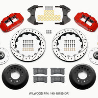 Wilwood Narrow Superlite 6R Front Hub Kit 12.88in Drill Red WWE ProSpindle (5x4.75in 5x5.00in Hub)