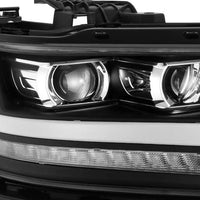 AlphaRex 19-20 Dodge Ram 1500 LUXX LED Proj Headlights Plnk Style Black w/Activ Light/Seq Signal/DRL