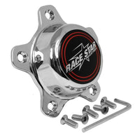 Race Star 5 Lug Cap Short Plastic Chrome (incl. Medallion & Screws)