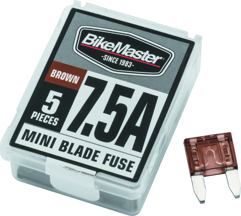 BikeMaster 5Piece 7.5A Replacement Mini Blade Fuse