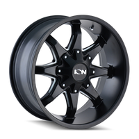 ION Type 181 20x12 / 5x127 BP / -44mm Offset / 87mm Hub Satin Black/Milled Spokes Wheel