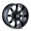 ION Type 181 20x12 / 5x127 BP / -44mm Offset / 87mm Hub Satin Black/Milled Spokes Wheel