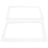 DEI 11-18 Jeep Wrangler JK 2-Door Boom Mat Rear Side Window Trim - 2 Piece - White