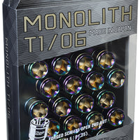 Project Kics 12 x 1.25 Neochrome T1/06 Monolith Lug Nuts - 20 Pcs