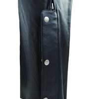 River Road Plains Leather Chaps Black - Large