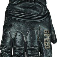 Speed and Strength Rust and Redemption Leather Gloves Black - Medium