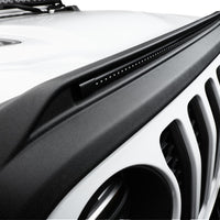 AVS 2018-2019 Jeep Wrangler (JL) Aeroskin Low Profile Hood Shield w/ Lights - Black