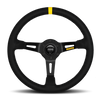 Momo MOD08 Steering Wheel 350 mm -  Black Suede/Black Spokes/1 Stripe