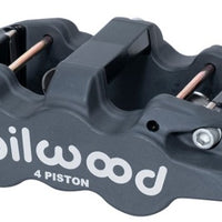 Wilwood Caliper-Aero4-L/H - Black Anodize 1.88/1.62in Pistons 1.25in Disc