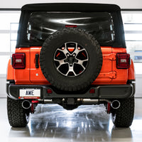 AWE Tuning 2018+ Jeep Wrangler JL/JLU Tread Edition Axle-Back Dual Exhaust - Chrome Silver Tips