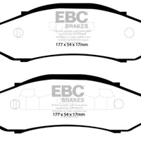 EBC 97-99 Jeep Cherokee 2.5 82mm High Rotors Greenstuff Front Brake Pads