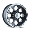 ION Type 174 15x10 / 6x139.7 BP / -38mm Offset / 106mm Hub Black/Machined Wheel