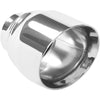 MagnaFlow Tip Stainless Double Wall Round Single Outlet Polished 4.5in DIA 2.5in Inlet 5.75in Length