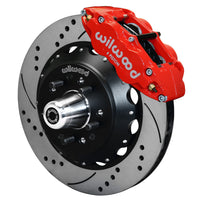 Wilwood Narrow Superlite 6R Front Big Brake Kit 14.00in SRP Drilled and Slotted Rotor - Red