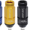 Project Kics Leggdura Racing Shell Type Lug Nut 53mm Open-End Look 16 Pcs + 4 Locks12X1.25 Gold