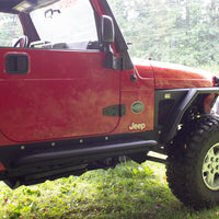 Fishbone Offroad 97-06 Jeep Wrangler TJ Steel Rock Slider - Black Textured Powdercoat