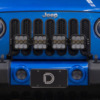 Diode Dynamics Jeep JK SS5 4-Pod CrossLink Grille Lightbar Kit Sport - White Combo