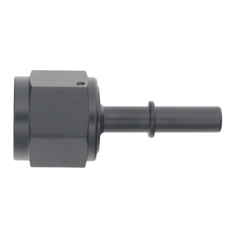 DeatschWerks 10AN Female Flare Swivel to 5/16in Male EFI Quick Disconnect - Anodized Matte Black