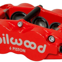 Wilwood Caliper-Forged Narrow Superlite 6R-L/H 1.75/1.25in/1.25in Pistons 1.25in Rotor - Red