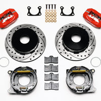 Wilwood Forged Dynalite P/S Park Brake Kit Drilled Red Big Ford 2.36in Offset Currie Blank