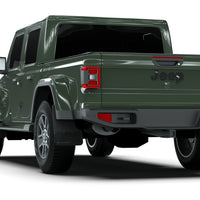 Rally Armor 19-24 Jeep JT Gladiator (Mojave/Rubicon) Black Mud Flap w/Army Green Logo