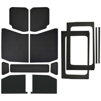 DEI 18-23 Jeep Wrangler JL 4-Door Boom Mat Complete Headliner Kit - 13 Piece - Black Leather Look