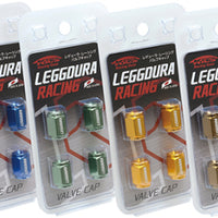 Project Kics Leggdura Racing Valve Cap Set Green