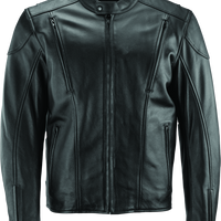 River Road Race Leather Jacket Black - Medium