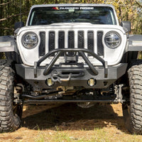 Rugged Ridge HD Bumper Stubby Front 07-18 Jeep Wrangler JK 18-20 Jeep Wrangler JL 2020 JT