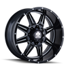 Mayhem 8100 Monstir 17x9 / 8x165.1 BP / -12mm Offset / 130.8mm Hub Black w/ Milled Spokes Wheel