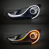 XK Glow 24inch - 2pc Sequential Switchback LED Strip Kit DRL Turnsignal for Headlights