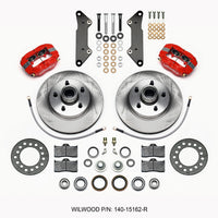 Wilwood Forged Dynalite-M Front Kit 11.88in 1 PC Rotor&Hub Red Cadillac 1957-60