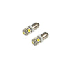 Oracle BA9S 5 LED 3 Chip Bayonet Bulbs (Pair) - White SEE WARRANTY