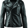 River Road Ironclad Classic Leather Jacket Black Womens - Large