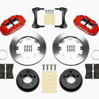 Wilwood Narrow Superlite 4R Front Kit 12.19in Drilled Red 87-89 Jeep YJ