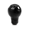 Momo Nero Shift Knob - Tall Black Leather, Black Chrome Insert