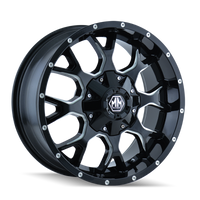 Mayhem 8015 Warrior 20x10 / 6x135 BP / -25mm Offset / 106mm Hub Black w/ Milled Spokes Wheel