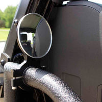 Fishbone Offroad Tube Door Mirror Billet Aluminum - Black Powdercoat