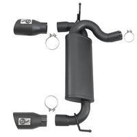 aFe Rebel Series 2.5in 409 SS Axle-Back Exhaust w/ Black Tips 2007+ Jeep Wrangler (JK) V6 3.6L/3.8L