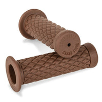 Burly Brand Rubber Diamondback Grips 7/8in - Brown