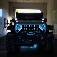 Oracle 7in High Powered LED Headlights - Black Bezel - ColorSHIFT No Controller SEE WARRANTY