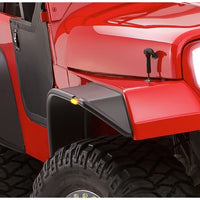 Bushwacker 87-95 Jeep Wrangler Flat Style Flares 4pc Excludes Renegade - Black