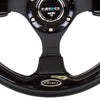 NRG Reinforced Steering Wheel (320mm) Blk w/Gloss Black Trim