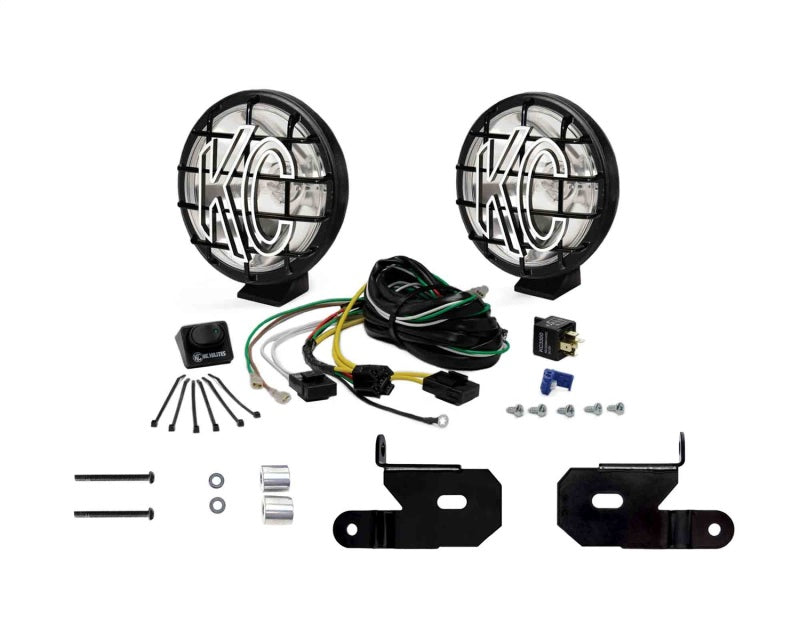 KC HiLiTES 18-23 Jeep JL/JT/4xe 6in Apollo Pro Halogen 2-Light Sys Pillar Mount (100W Spot Beam)